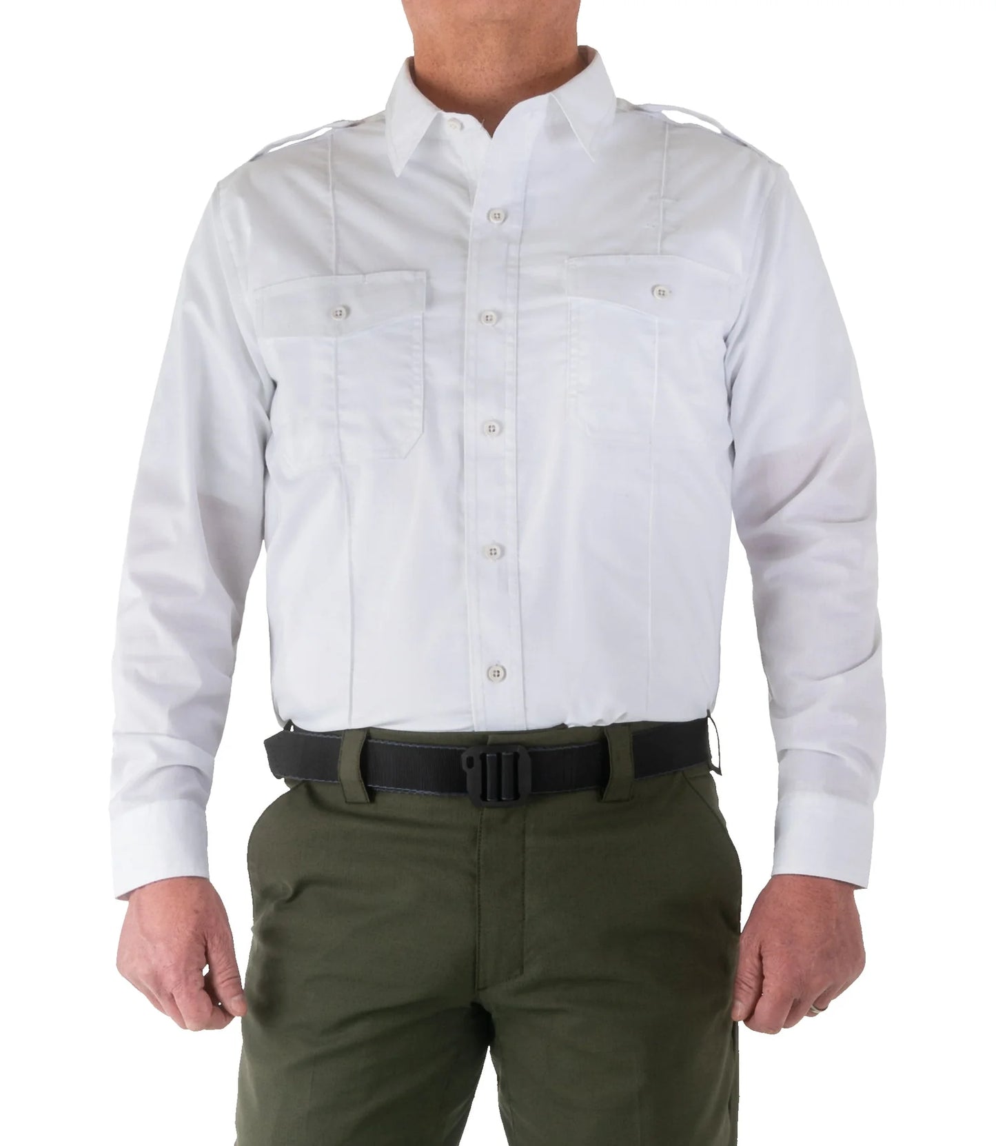 111011 MENS V2 PRO DUTY L/S SHIRT WHITE