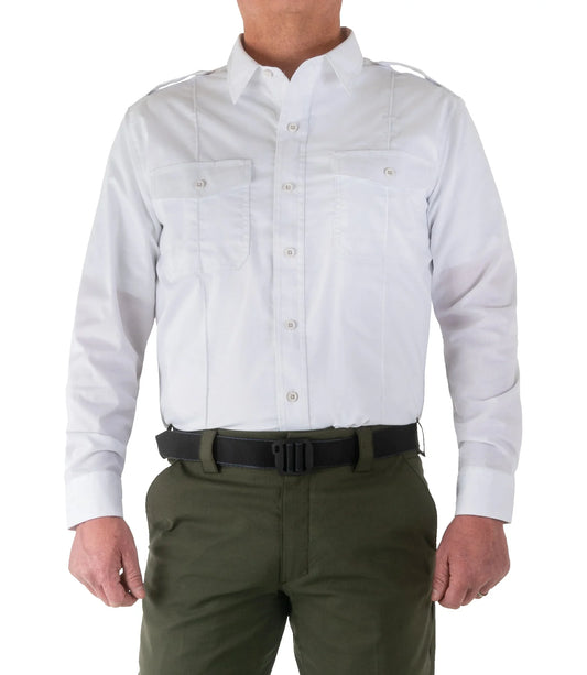 111011 MENS V2 PRO DUTY L/S SHIRT WHITE