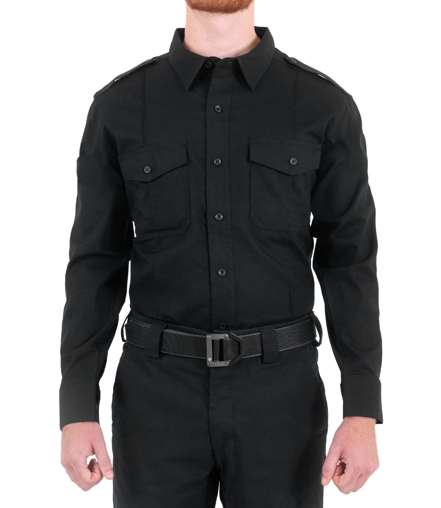 111011 MENS V2 PRO DUTY L/S SHIRT BLACK
