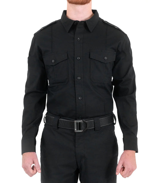 111011 MENS V2 PRO DUTY L/S SHIRT BLACK