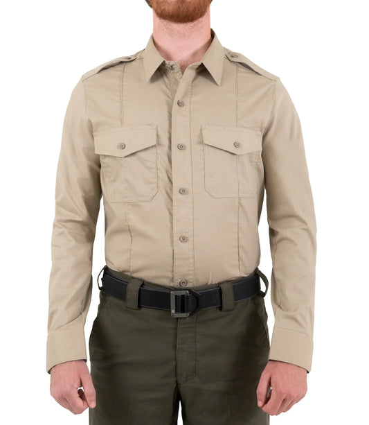 111011 MENS V2 PRO DUTY L/S SHIRT SILVER TAN