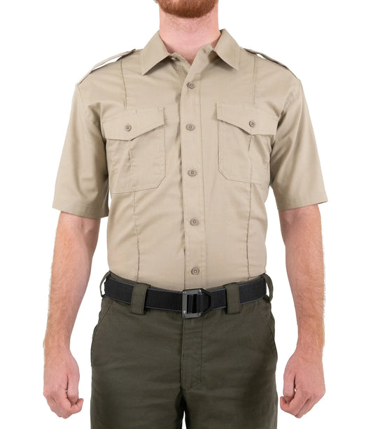 112001 MENS V2 PRO DUTY S/S SHIRT SILVER TAN
