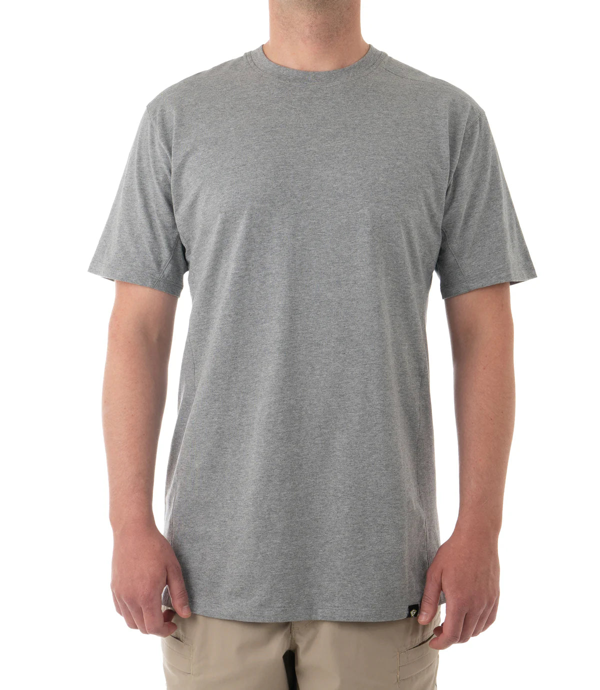 112501 MENS TACTIX COTTON S/S T-SHIRT HEATHER GREY