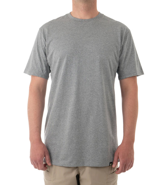 112501 MENS TACTIX COTTON S/S T-SHIRT HEATHER GREY