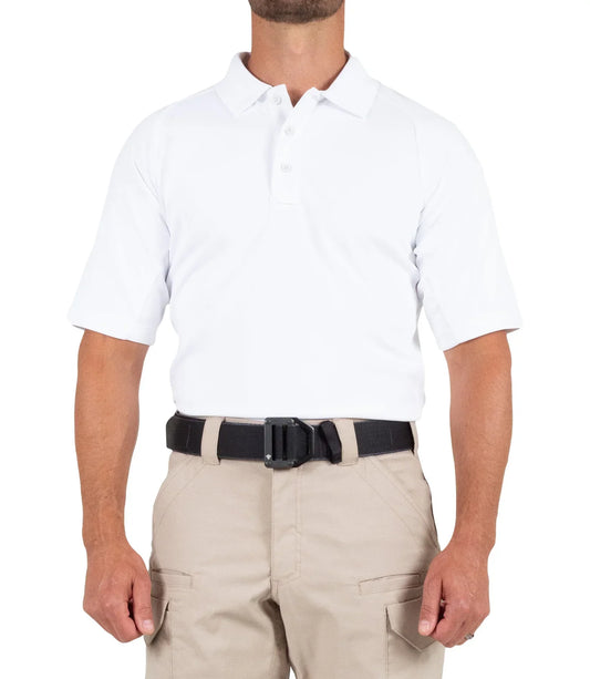 112509 MENS PERFORMANCE S/S POLO WHITE