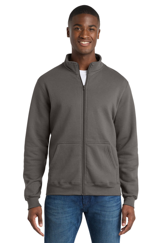 PC78FZ PORT & CO CORE FULL ZIP FLEECE SWEATSHIRT CHARCOAL