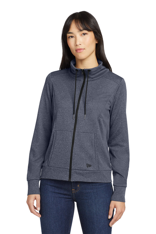 LNEA530 WOMENS PERFORMANCE TERRY FULL ZIP COWL NAVY