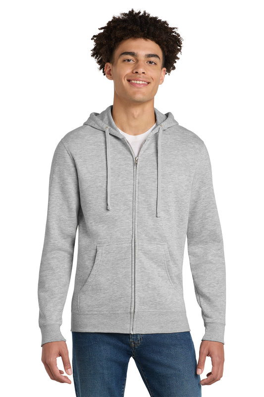 DT6102 DISTRICT V.I.T. FLEECE FULL ZIP LIGHT GREY