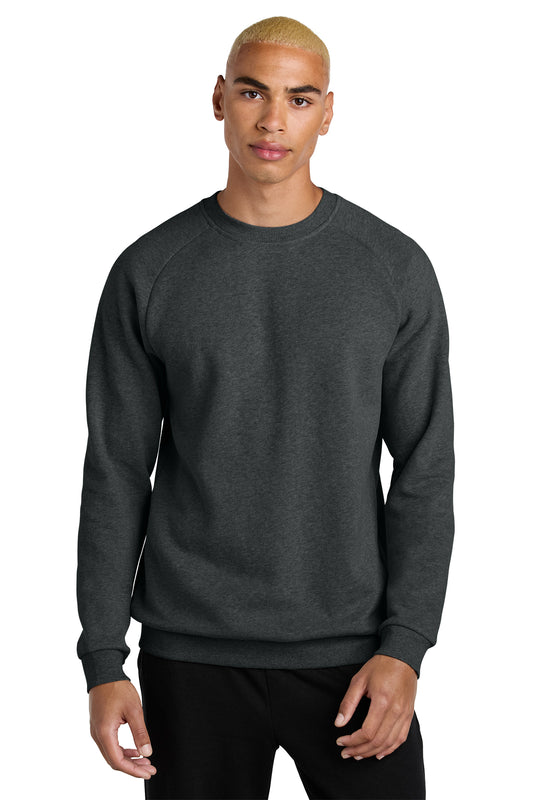 DT7804 DISTRICT CLOUD CREW FLEECE HEATHERED CHARCOAL