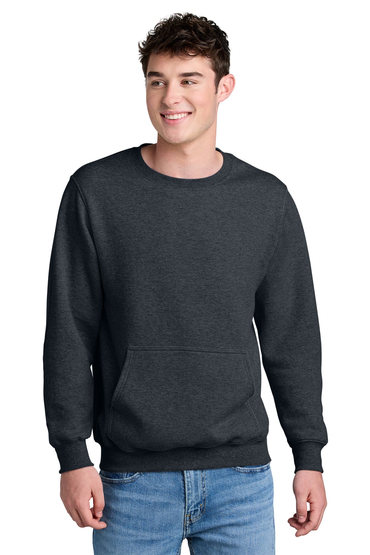 PC78PKT CLASSIC CREWNECK POCKET SWEATSHIRT DARK HEATHER GREY