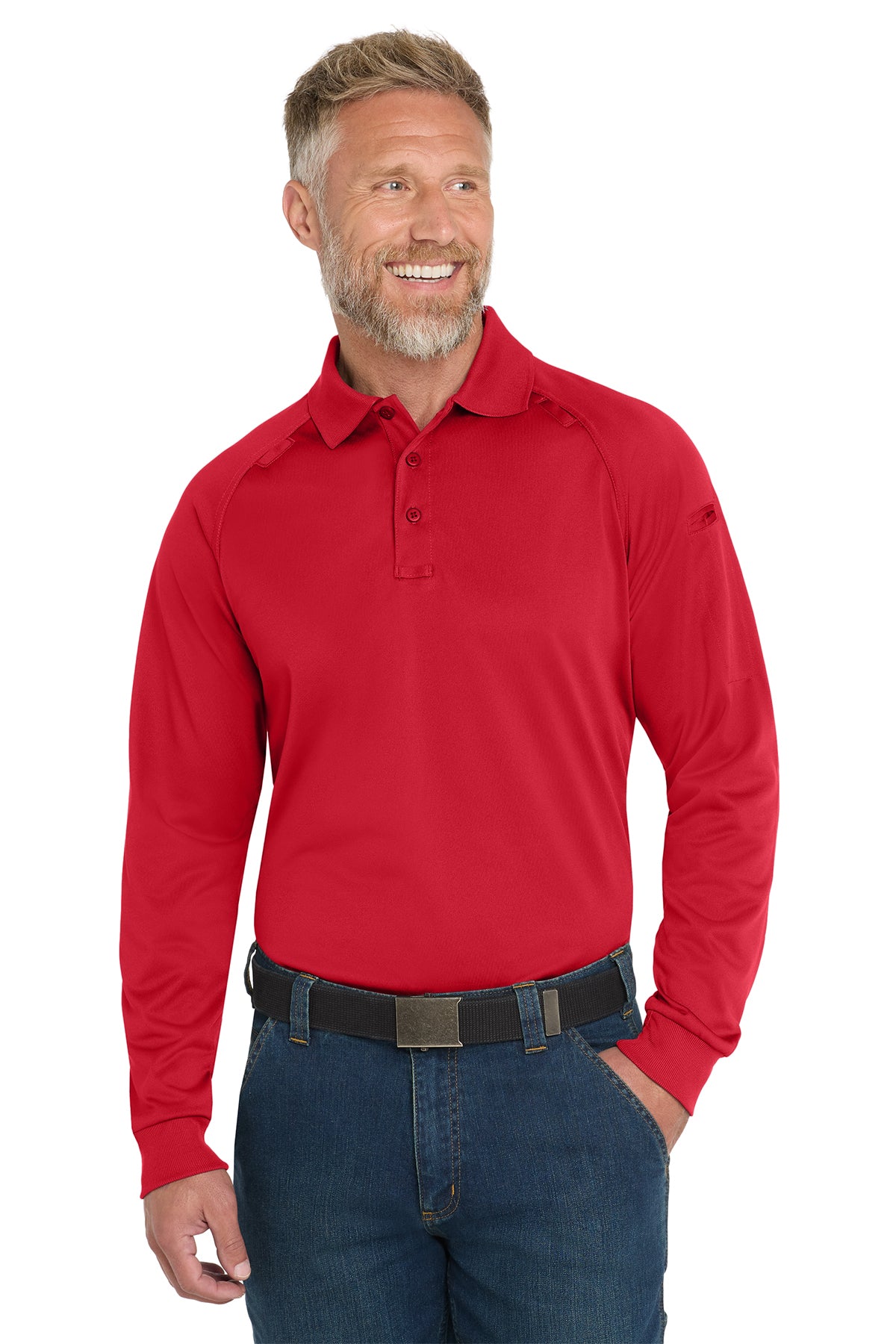 CS410LS L/S TACTICAL POLO RED
