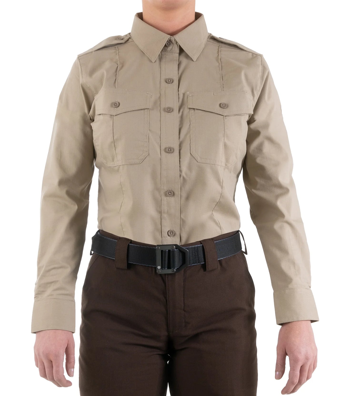 121011 WOMENS V2 PRO DUTY L/S SHIRT SILVER TAN