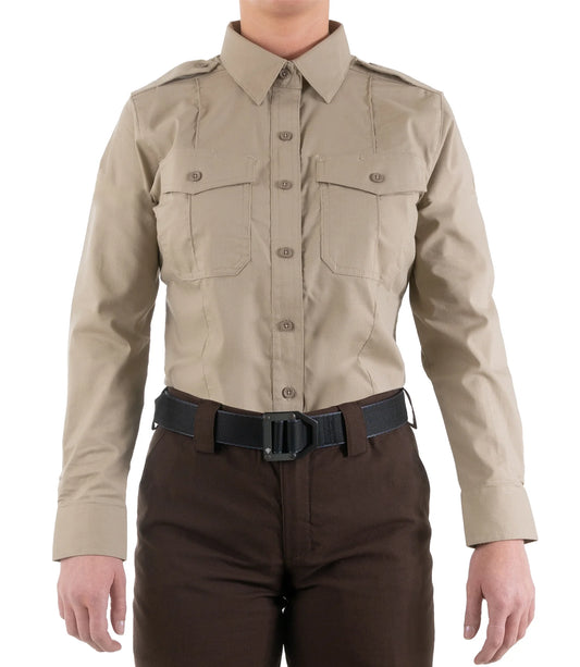 121011 WOMENS V2 PRO DUTY L/S SHIRT SILVER TAN