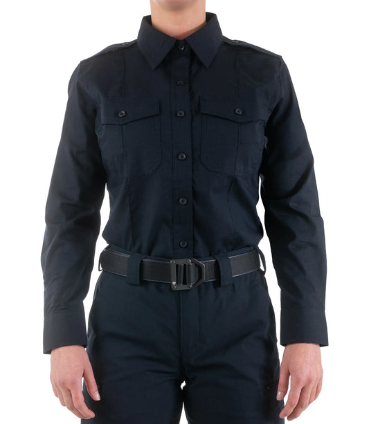 121011 WOMENS V2 PRO DUTY L/S SHIRT MIDNIGHT NAVY