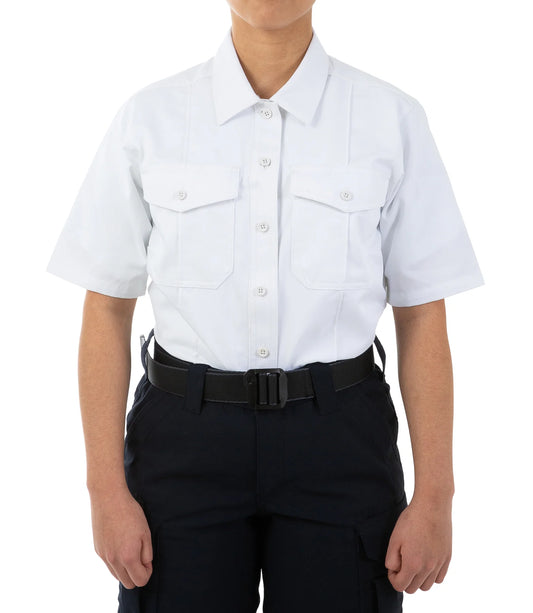 122008 WOMENS STATION S/S SHIRT WHITE