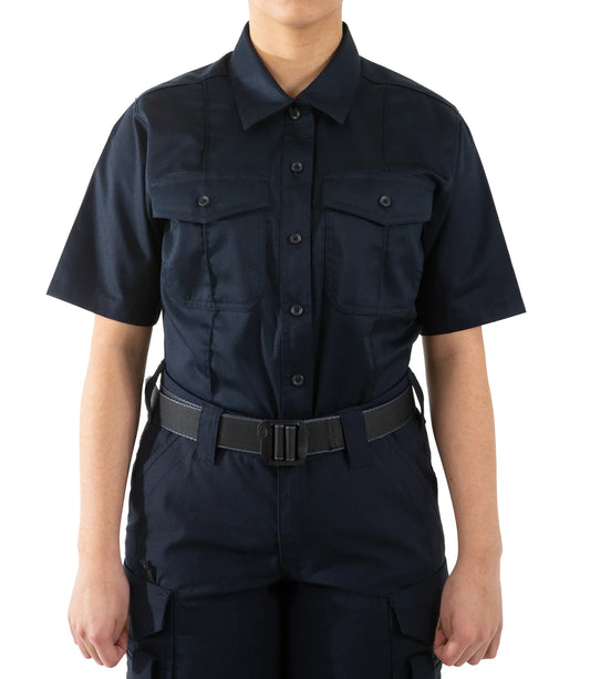 122008 WOMENS STATION S/S SHIRT MIDNIGHT NAVY