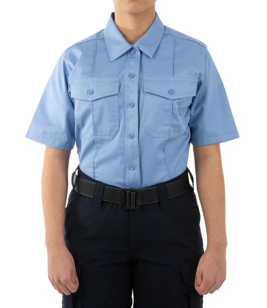 122008 WOMENS STATION S/S SHIRT MEDIUM BLUE