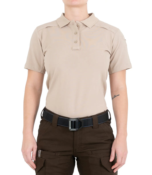 122508 WOMENS COTTON S/S POLO KHAKI