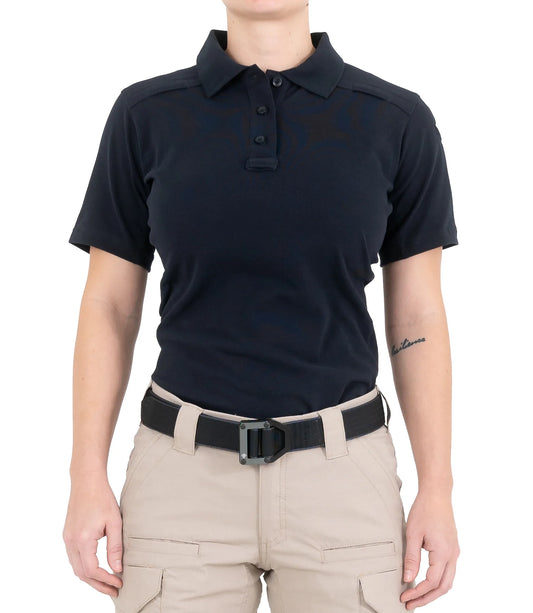 122508 WOMENS COTTON S/S POLO MIDNIGHT NAVY