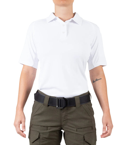 122509 WOMENS PERFORMANCE S/S POLO WHITE
