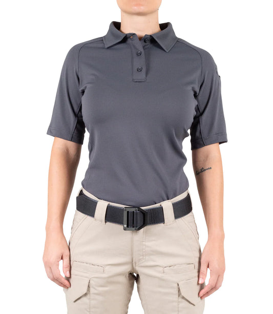 122509 WOMENS PERFORMANCE S/S POLO WOLF GREY