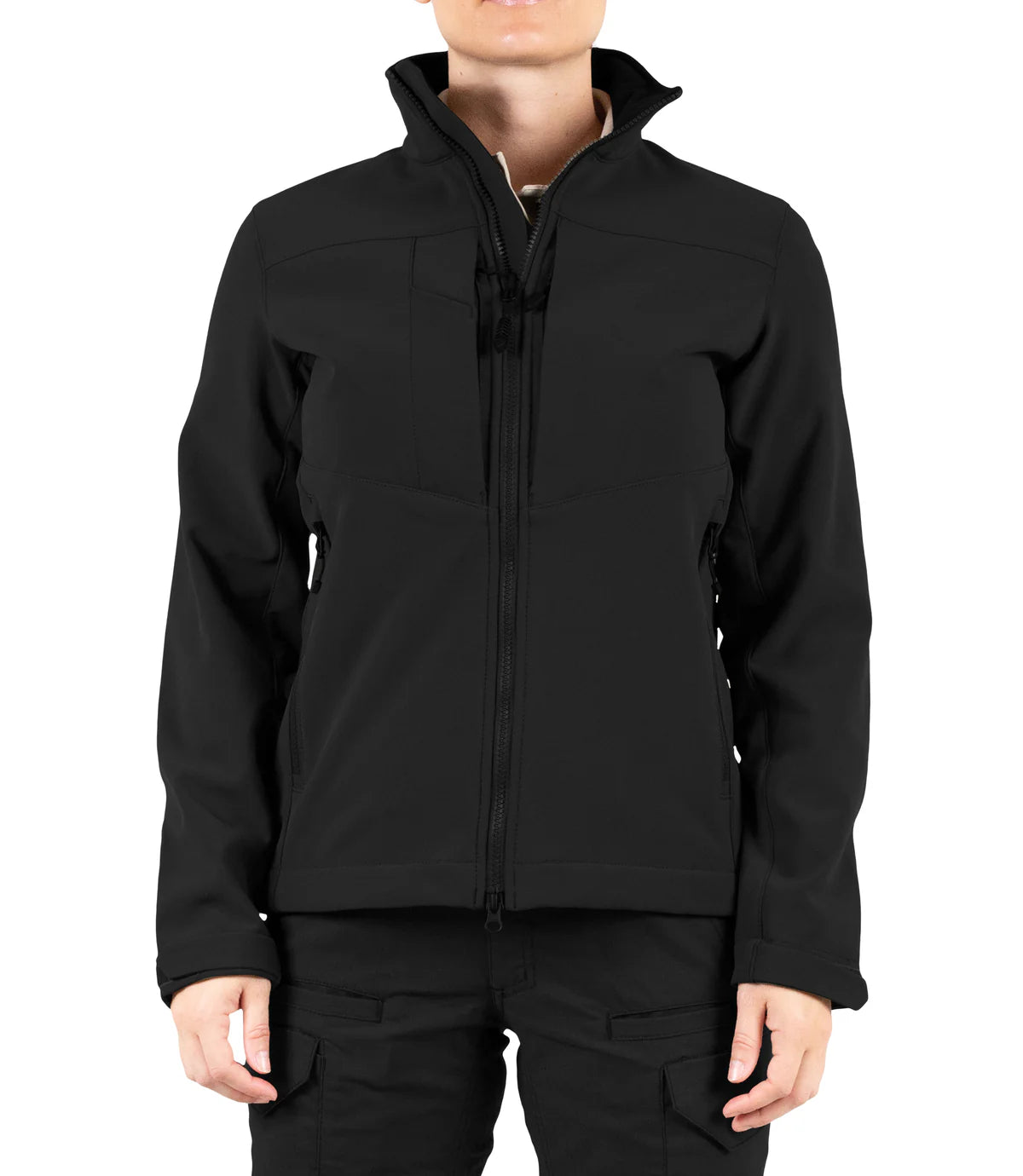 128501 WOMENS SOFTSHELL PARKA BLACK
