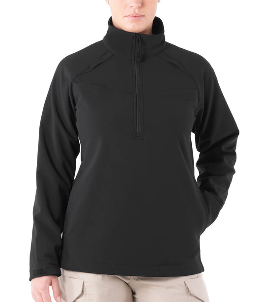 128508 WOMENS TACTIX SOFTSHELL PULLOVER BLACK