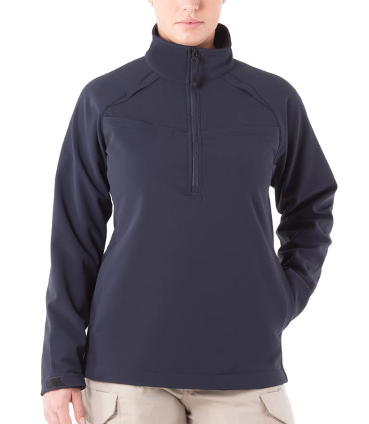 128508 WOMENS TACTIX SOFTSHELL PULLOVER MIDNIGHT NAVY