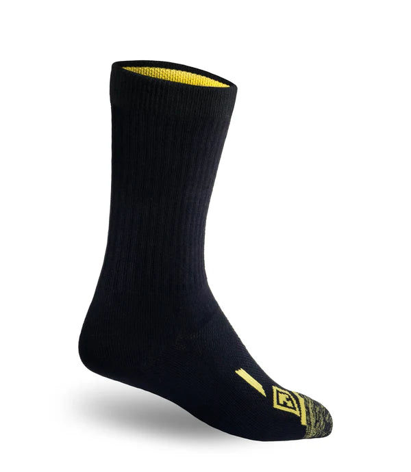 160001 6" DUTY SOCK 3-PACK BLACK