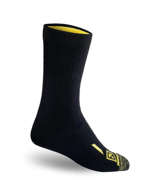 160001 6" DUTY SOCK 3-PACK BLACK
