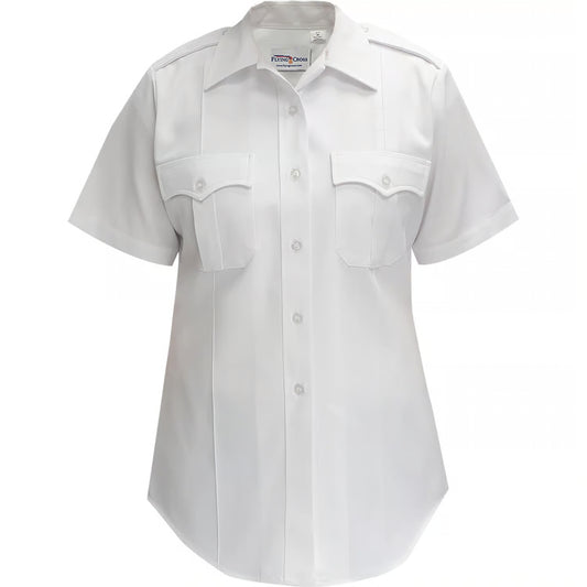 176R78 WOMENS COMMAND POLY S/S SHIRT WHITE