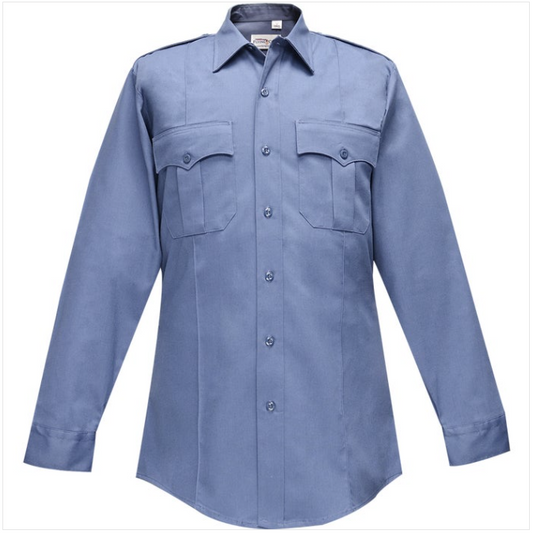 35W54 MENS L/S SHIRT MARINE BLUE
