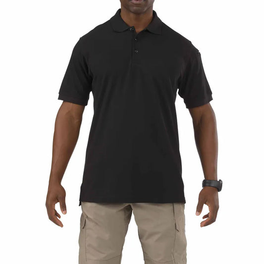41180 UTILITY S/S POLO BLACK