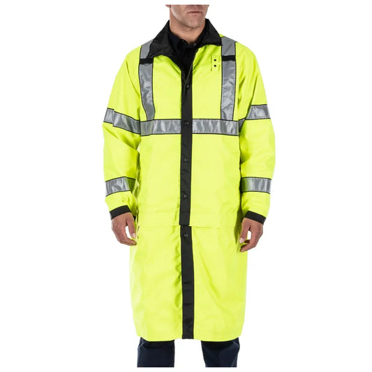 48125 REVERSIBLE HI-VIS RAIN COAT HI-VIS/BLACK