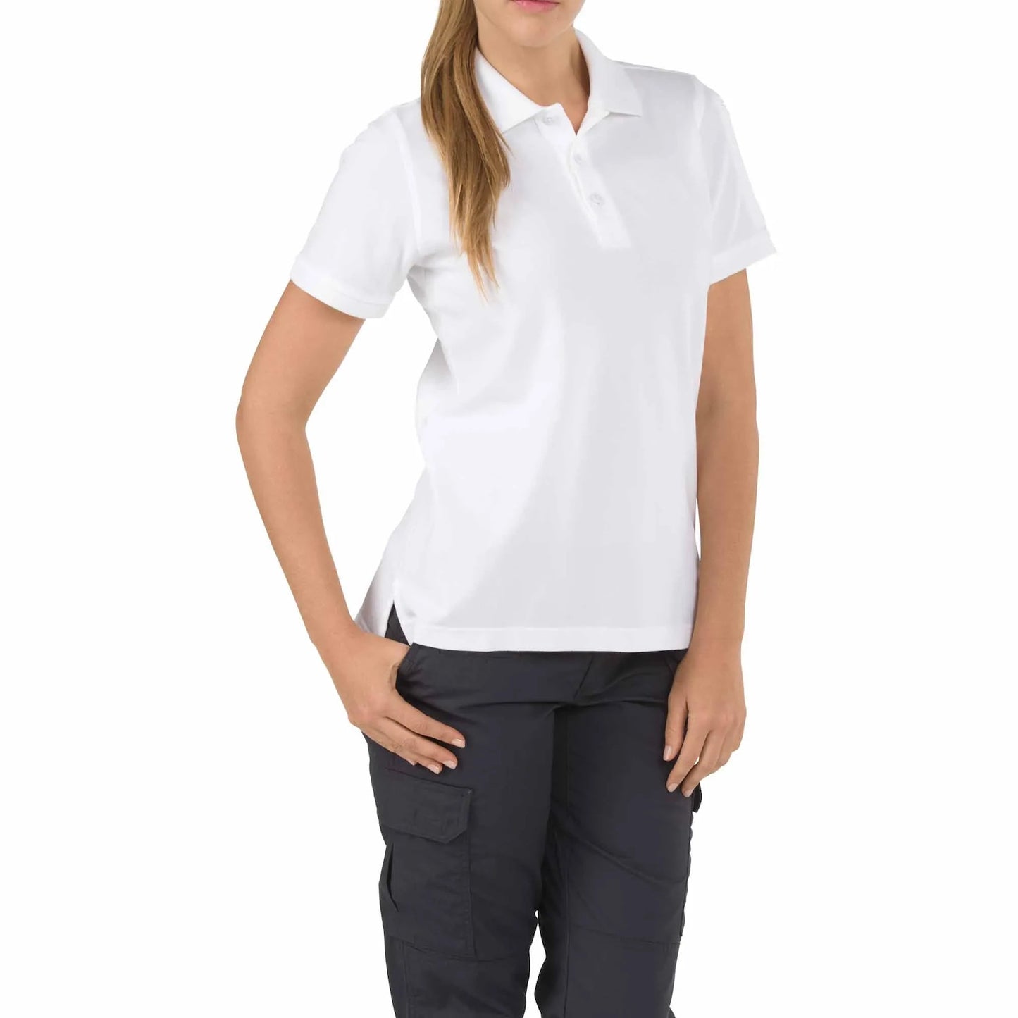 61166 WOMEN PROFESSIONAL S/S POLO WHITE