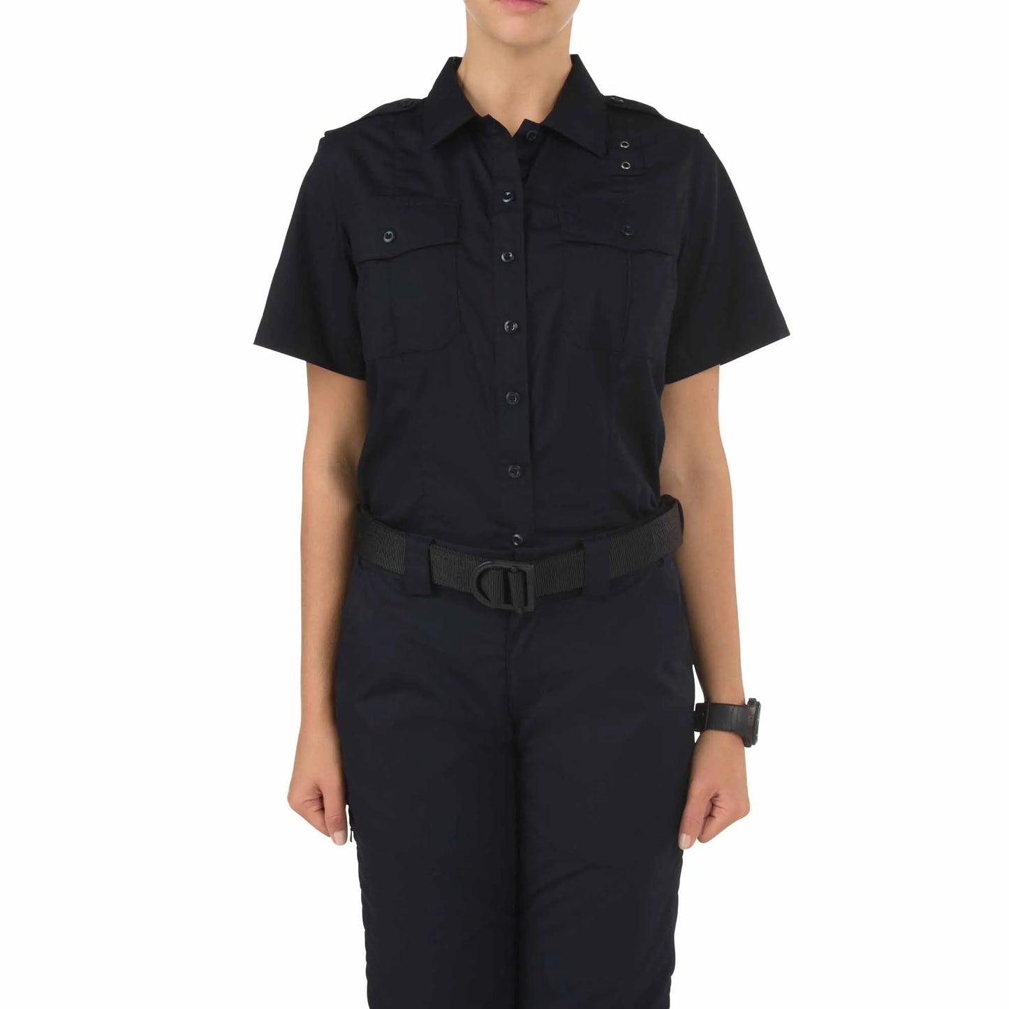 61167 WOMENS CLASS A PDU TACLITE S/S SHIRT MIDNIGHT NAVY