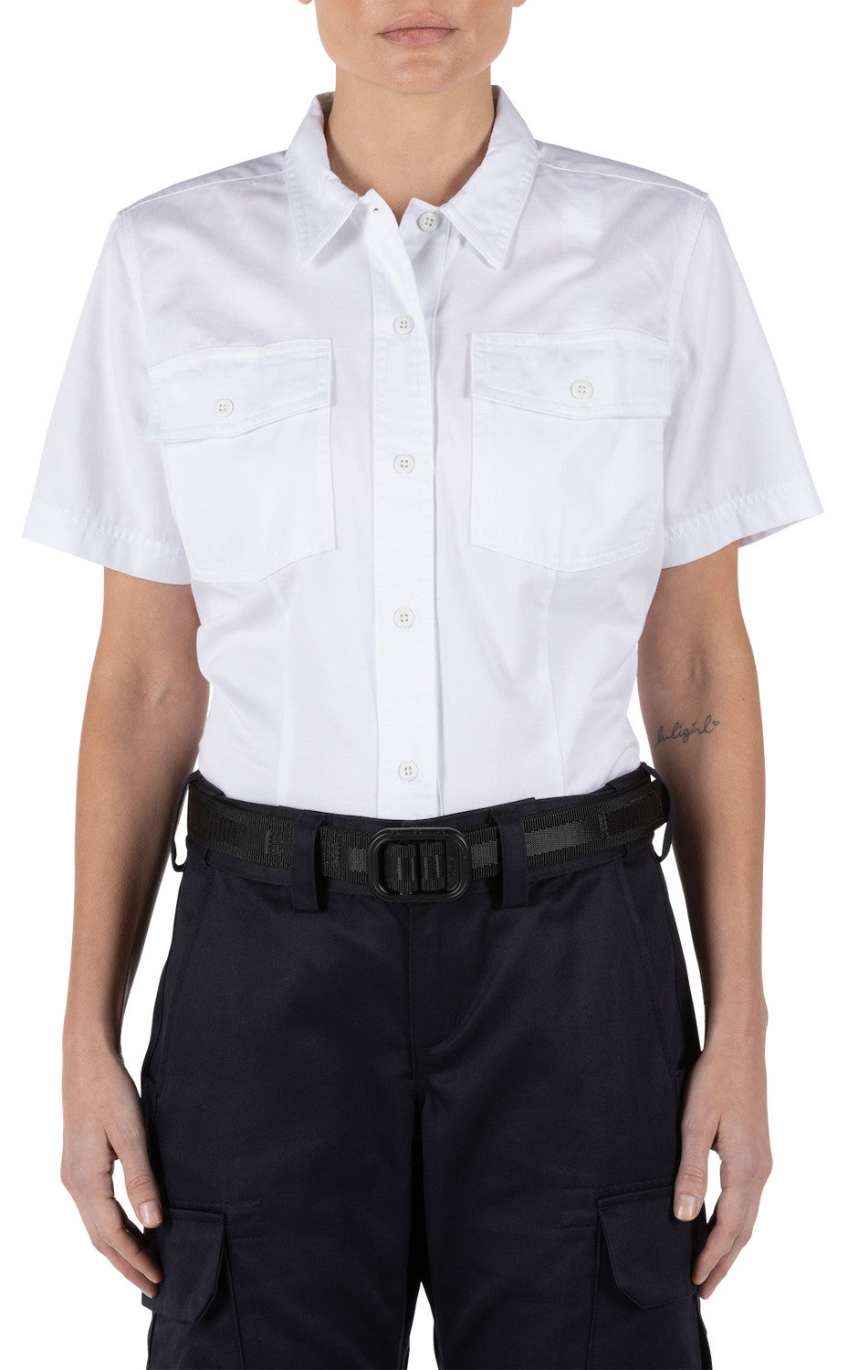 61321 WOMENS COMPANY S/S SHIRT WHITE