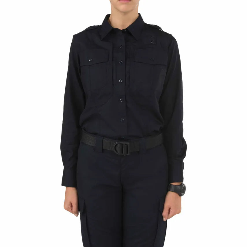 62366 WOMENS CLASS B PDU TACLITE L/S SHIRT MIDNIGHT NAVY