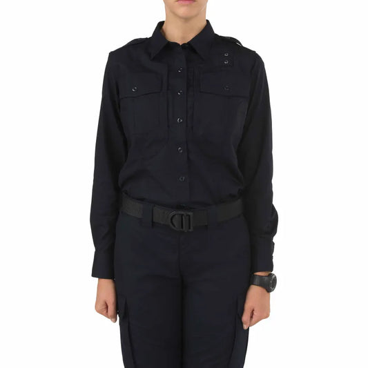 62366 WOMENS CLASS B PDU TACLITE L/S SHIRT MIDNIGHT NAVY