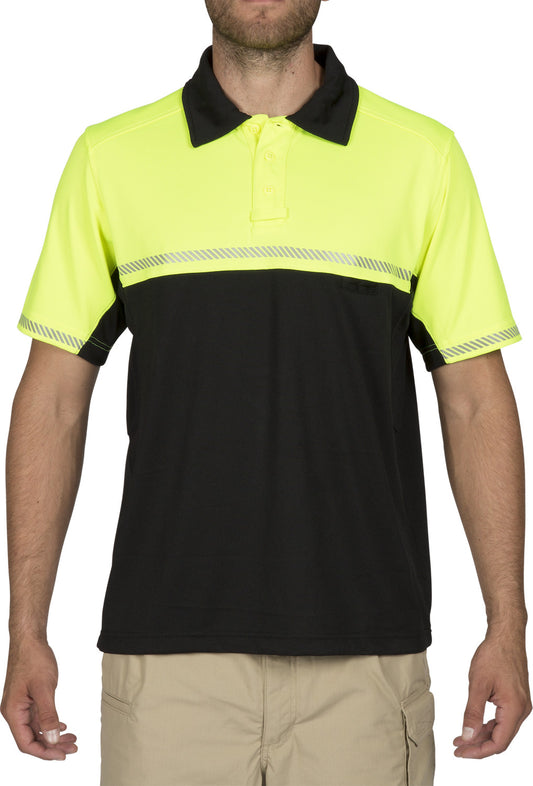 71322 BIKE PATROL POLO S/S HIGH VIS YELLOW