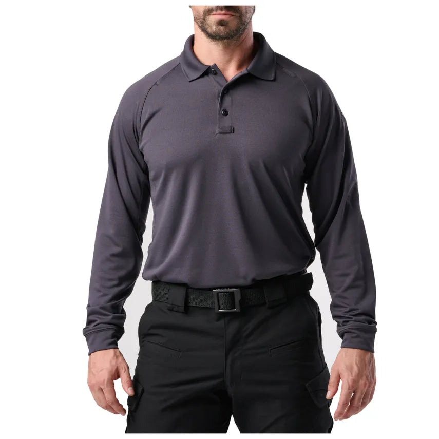 72049 PERFORMANCE L/S POLO CHARCOAL