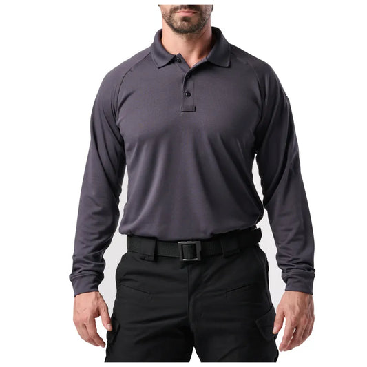 72049 PERFORMANCE L/S POLO CHARCOAL