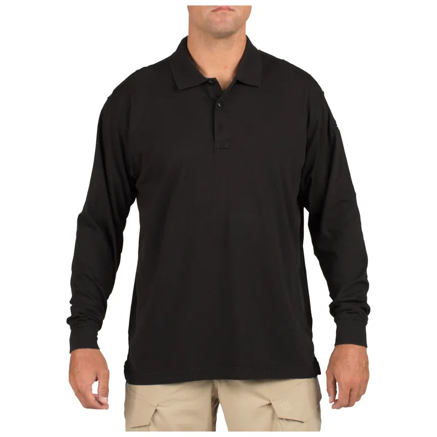 72360 TACTIAL L/S POLO BLACK