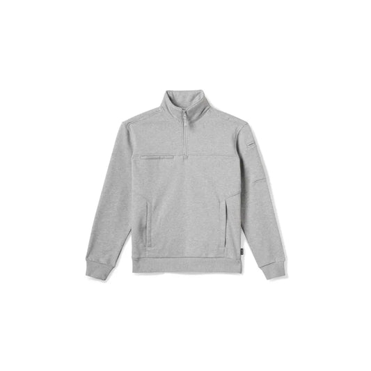 7610087 WOMENS 1/4 ZIP JOB SHIRT HEATHER GRAY