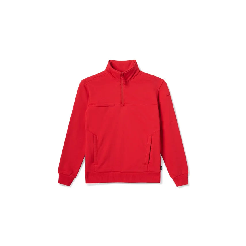 7610087 WOMENS 1/4 ZIP JOB SHIRT RED