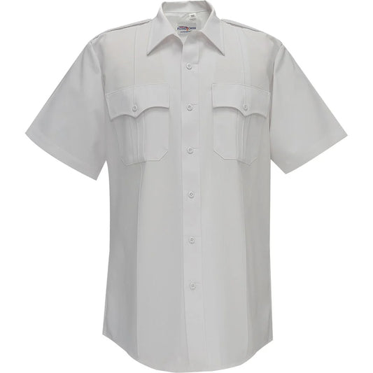92R78Z MENS S/S SHIRT W/ZIPPER WHITE