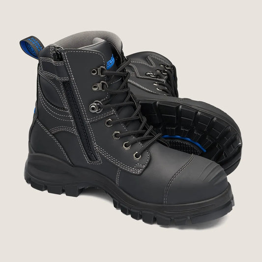 997 BLUNDSTONE ZIP UP WORK BOOT BLACK