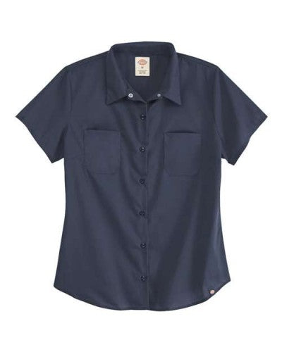 FS57DN WOMENS 574DN DICKIES WORK SHIRT NAVY