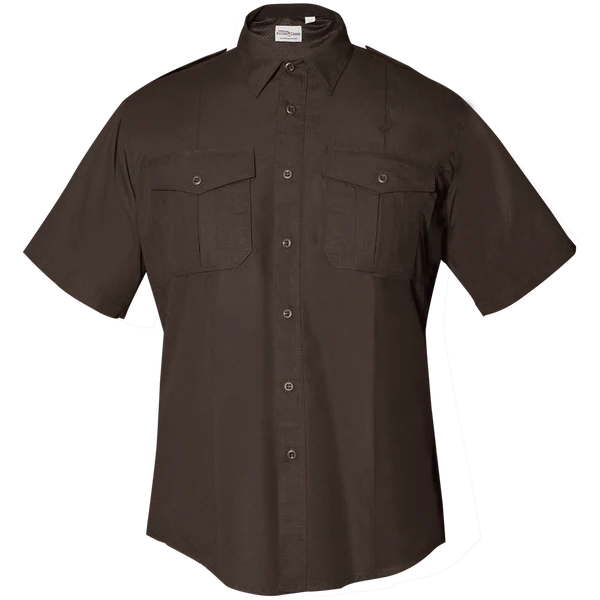 FX7100 STAT MALE S/S SHIRT BROWN