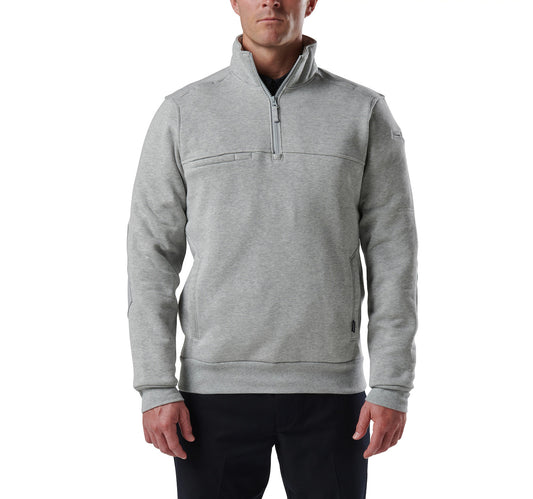 72534 JOB SHIRT 1/4 ZIP HEATHER GREY